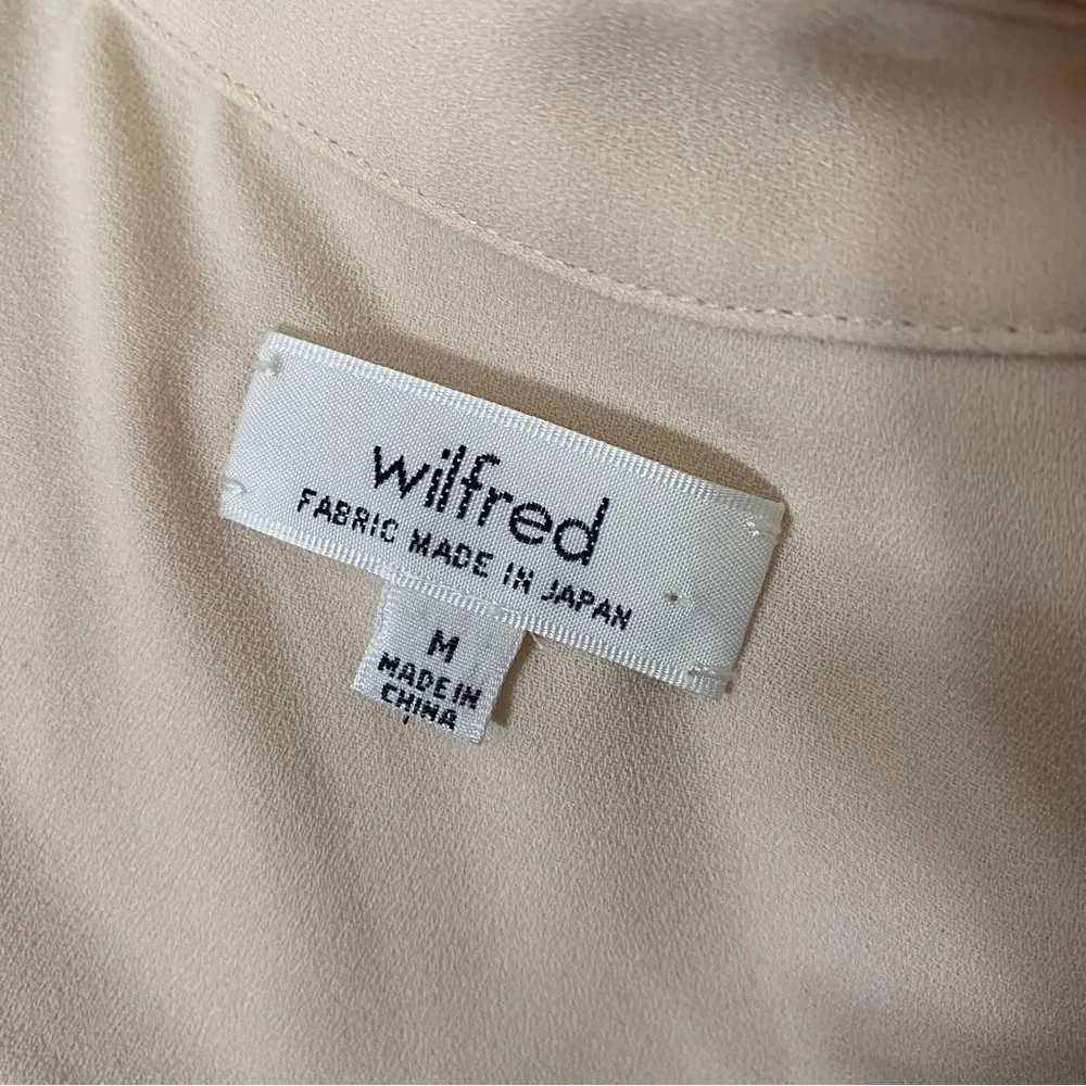 Normcore cream Button down blouse classic minimalist Tan Size M - Image 4