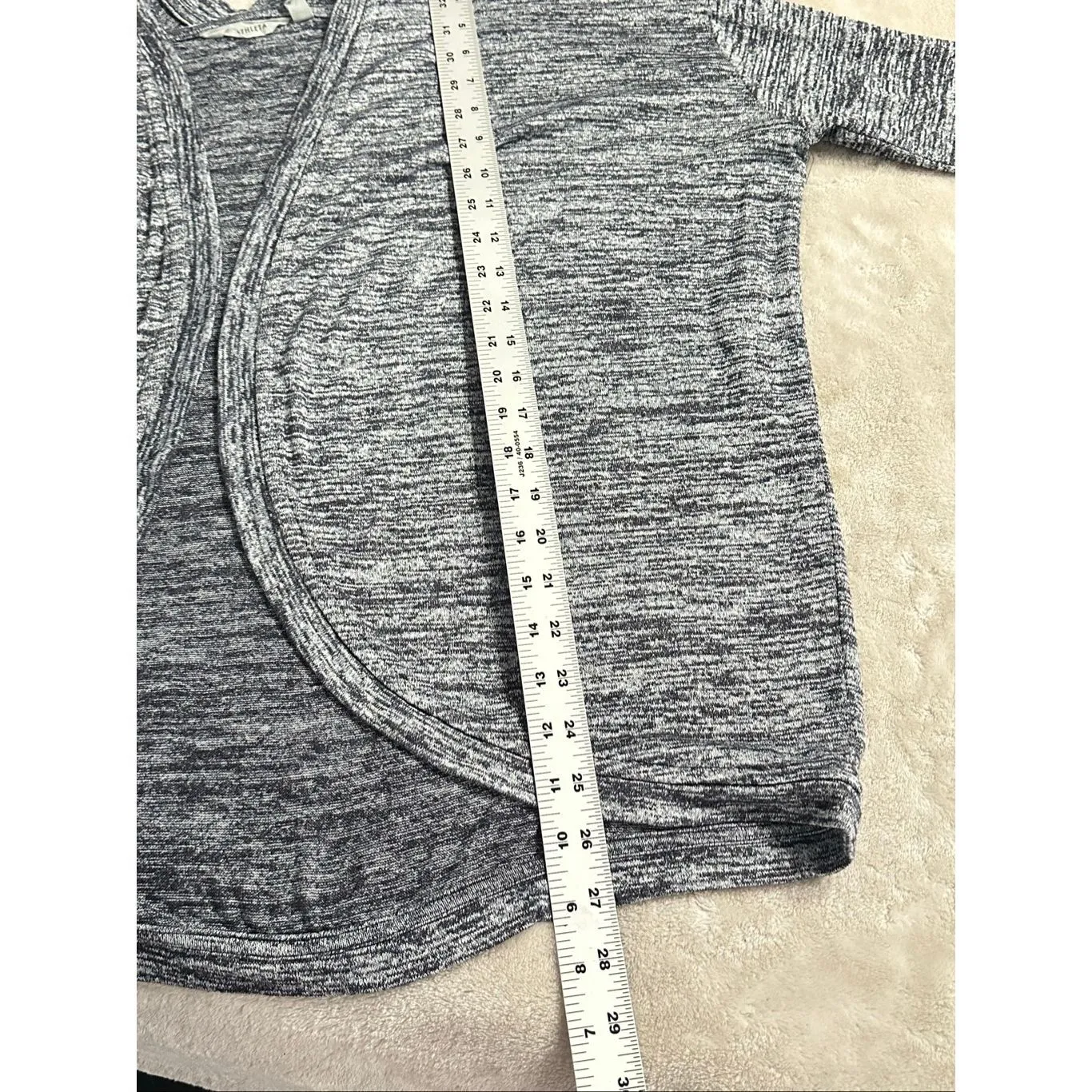 Athleta Women’s Size Small Gray Pose Wrap Open Front Cardigan Sweater - Image 9