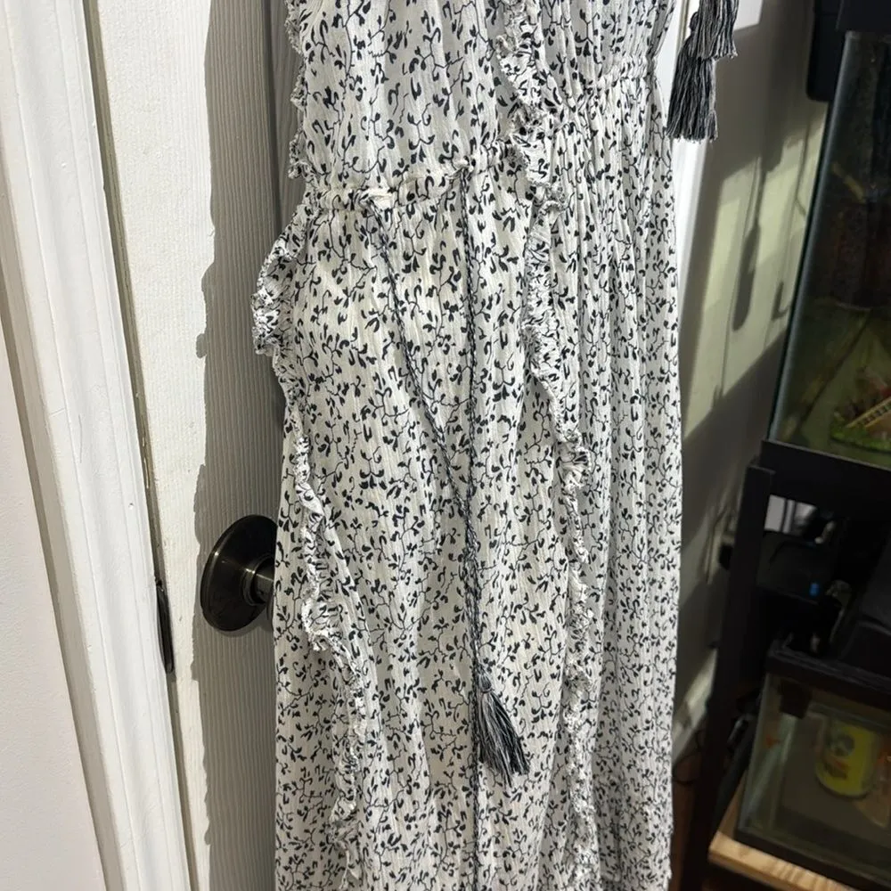 Ulla Johnson Anja Ruffle Dress Porcelain Floral Print Ruffle Sleeve Dress size 4 - Image 16