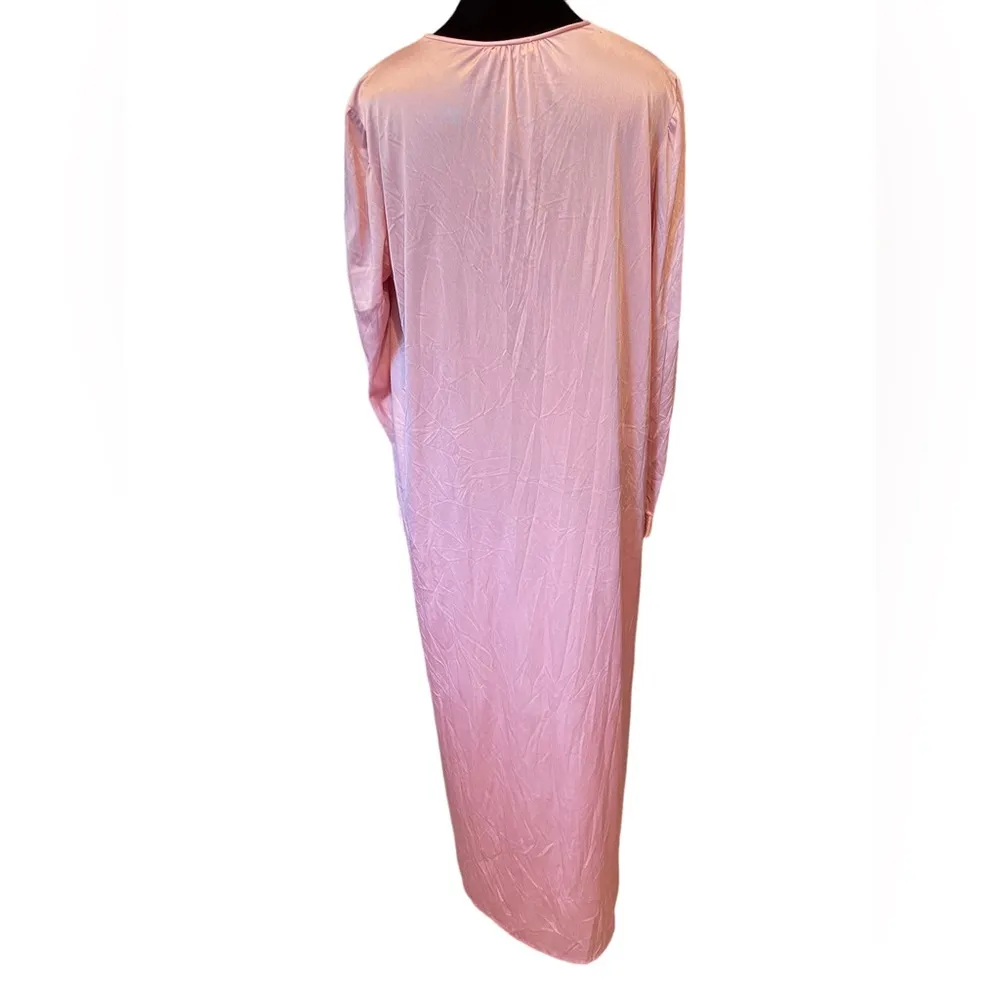 Diane Von Furstenberg Vintage 60s Pink Luxury Lingerie Intimates Sleepwear Dress - Image 6