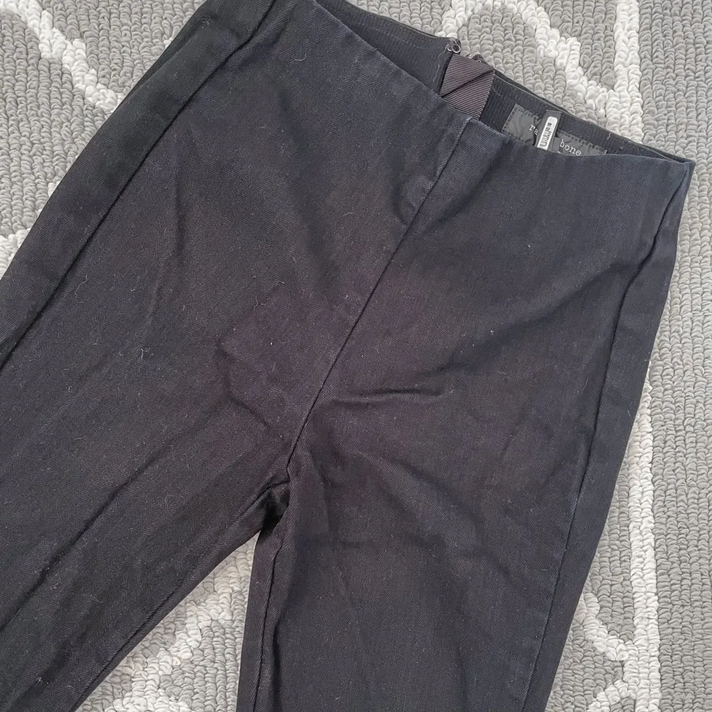 Rag and bone high waisted seamless dark denim pant - Image 2