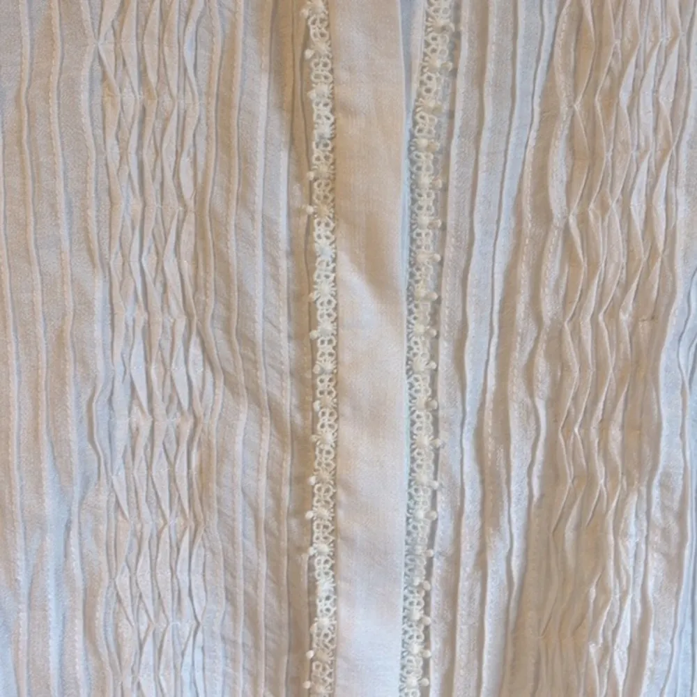 Alexis Greyson Smocked Lace Long Sleeve Button Up Collared Blouse Top - Image 6