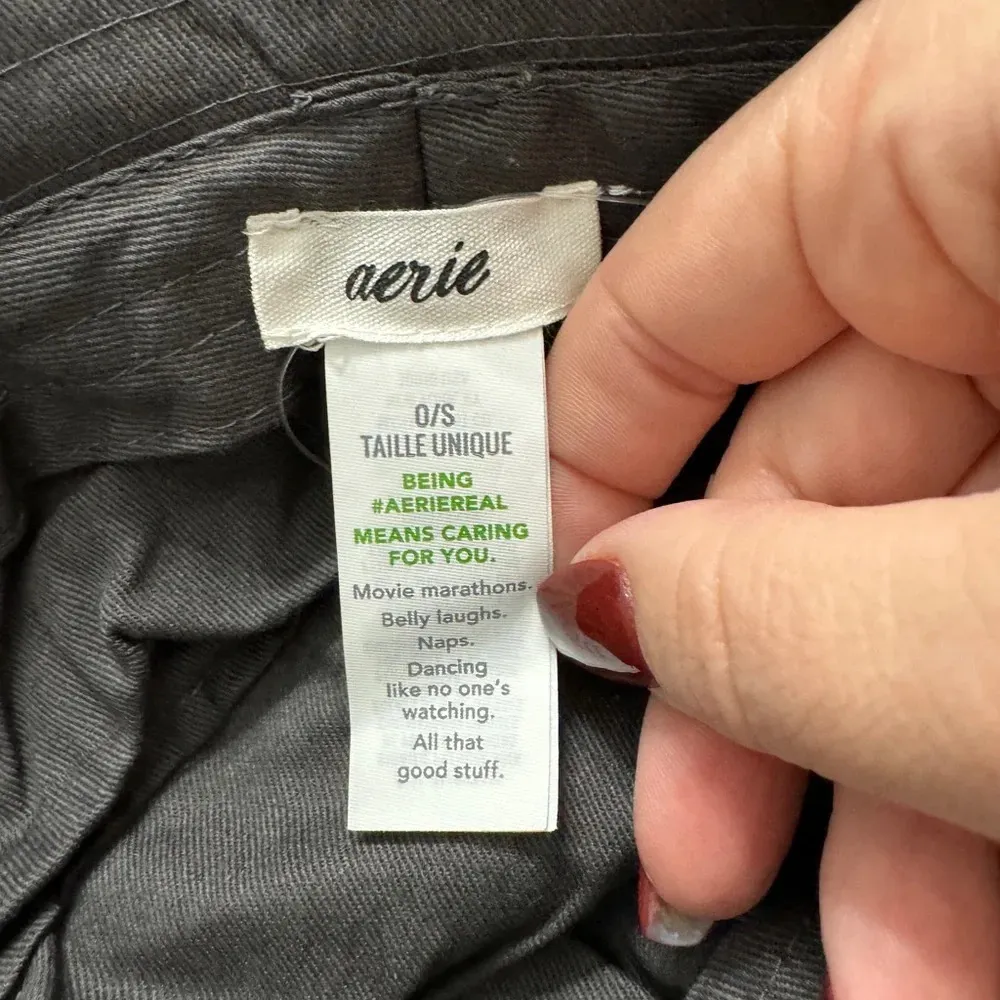 AERIE NWT Blue Gray Plaid Bucket Hat Woman’s One Size Fisherman Style‎ - Image 5