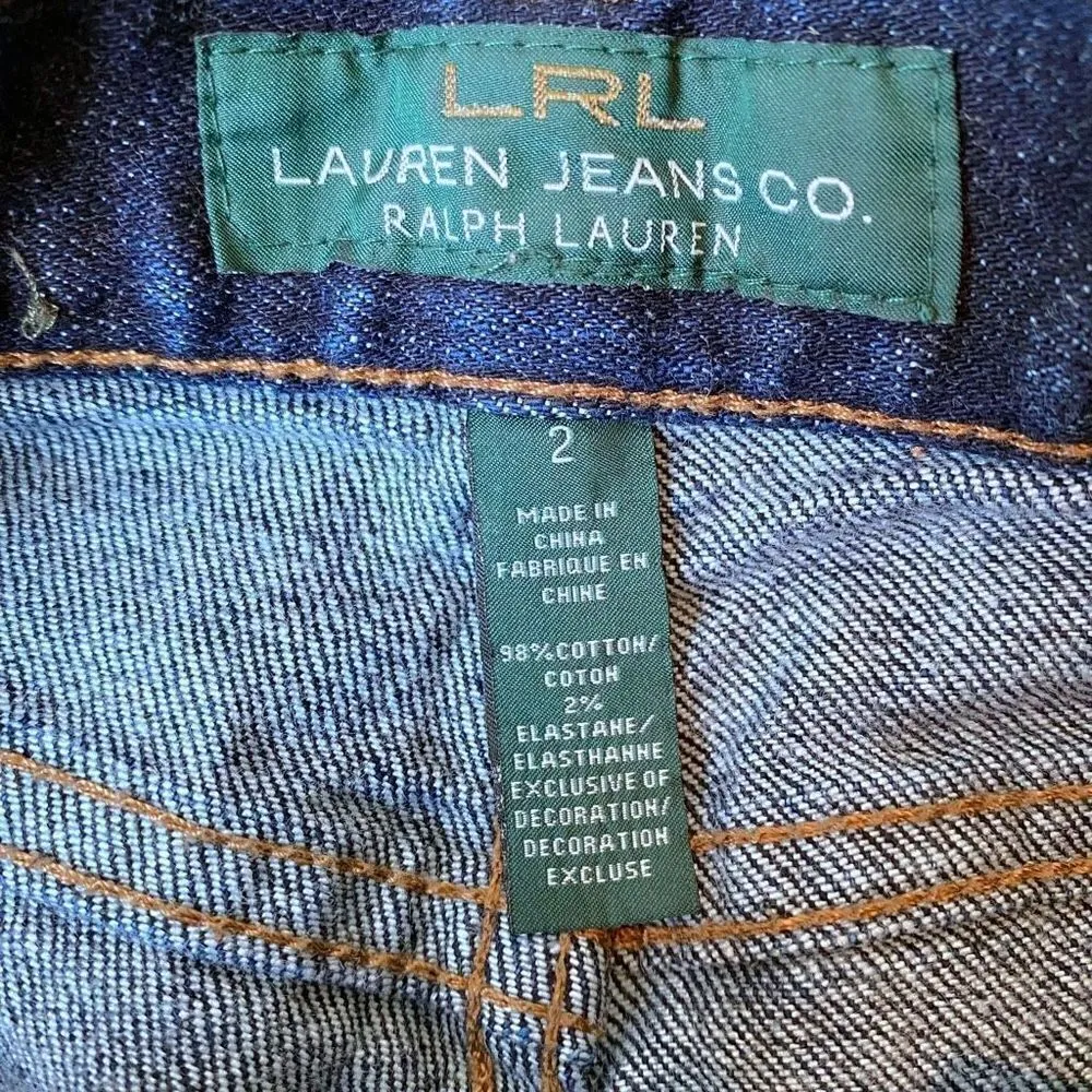 Lauren Ralph Lauren Women’s Dark Blue Wash Straight Leg Jeans - Image 4