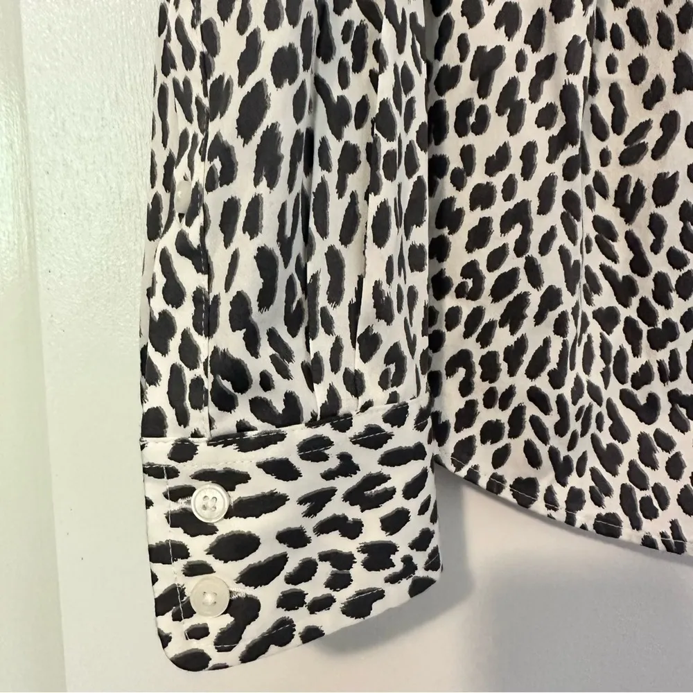 UNTUCKit Mia Animal Print Button Down Shirt Gray Size 16 - Image 4