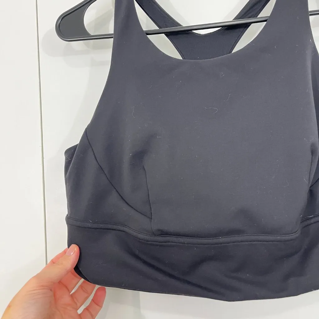 Lululemon Size 14 Black Wunder Train Long-Line Medium Support, C/D Cups Bra - Image 5