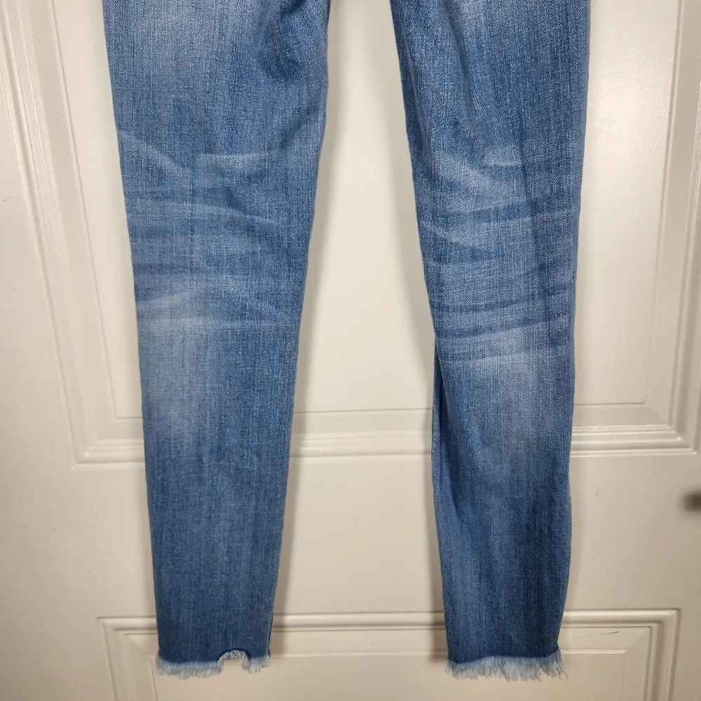 KanCan Jeans Womens Blue Distressed Row Hem Skinny Stretch Size 24 - Image 7