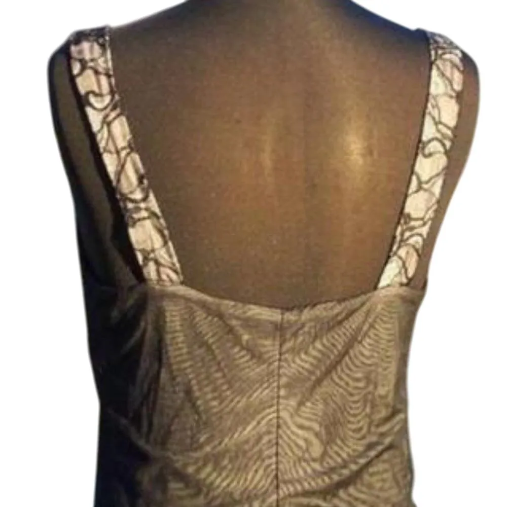 Cache Black Peek A Boo Lace Over White Mesh Bustier Lace Up Top New NWT $128 - Image 5