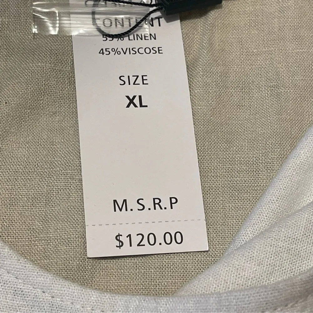 For Cynthia Sleeveless Linen Blend Colorblock Midi Dress Pockets A-line Sz XL - Image 9