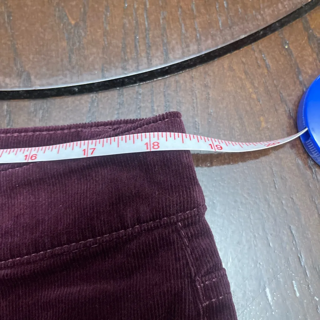 Talbots Deep Red high waisted straight leg Corduroy Trousers - Image 5