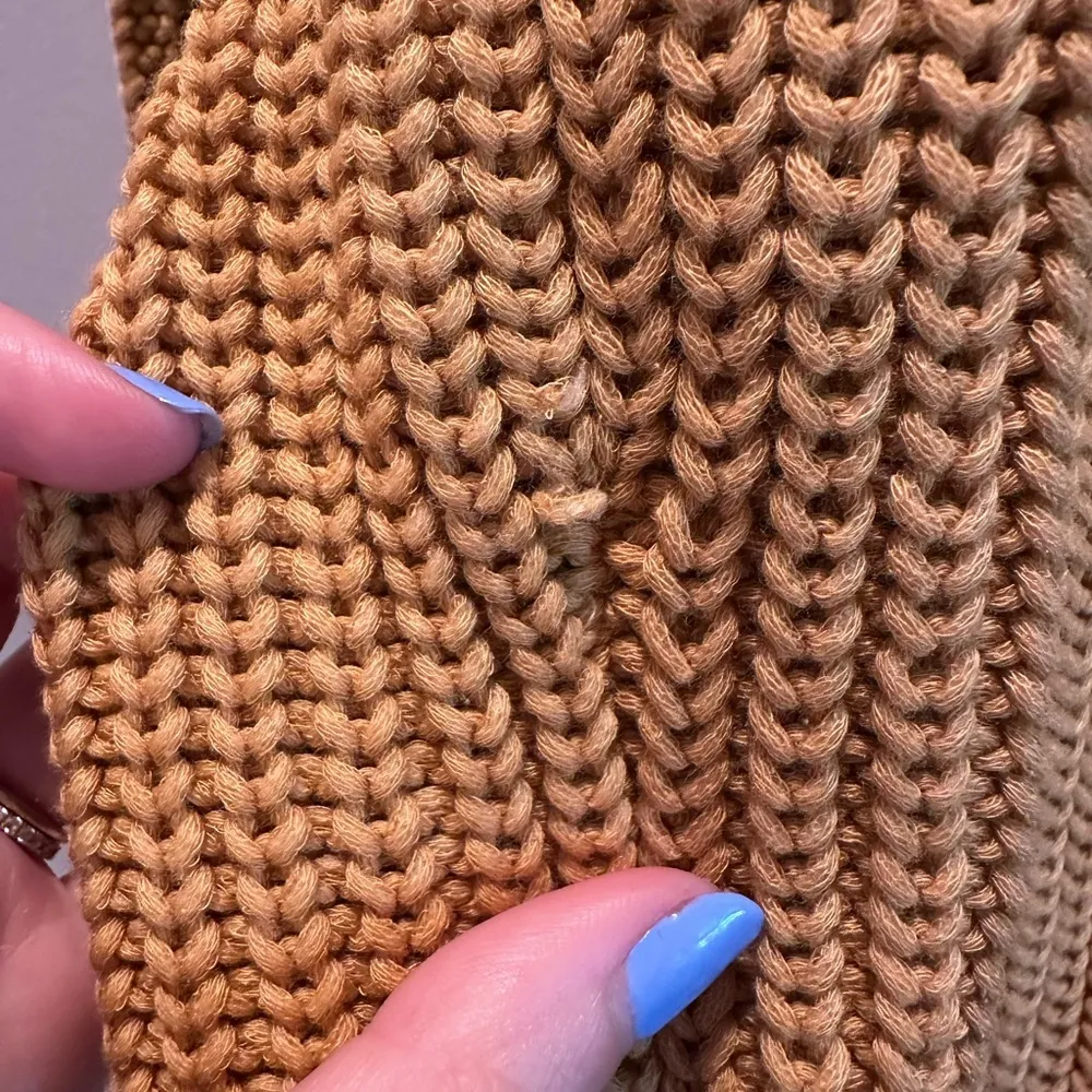 Jenni Kayne Mustard Yellow‎ Organic Cotton Cabin Fisherman Sweater Size Small - Image 9