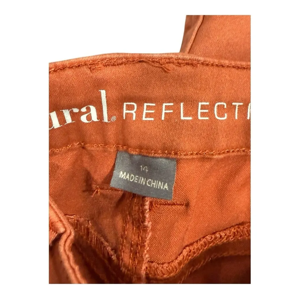 Natural Reflections Size 14 Campside Skimmer Capri Pants Baked Clay Orange NWT - Image 6
