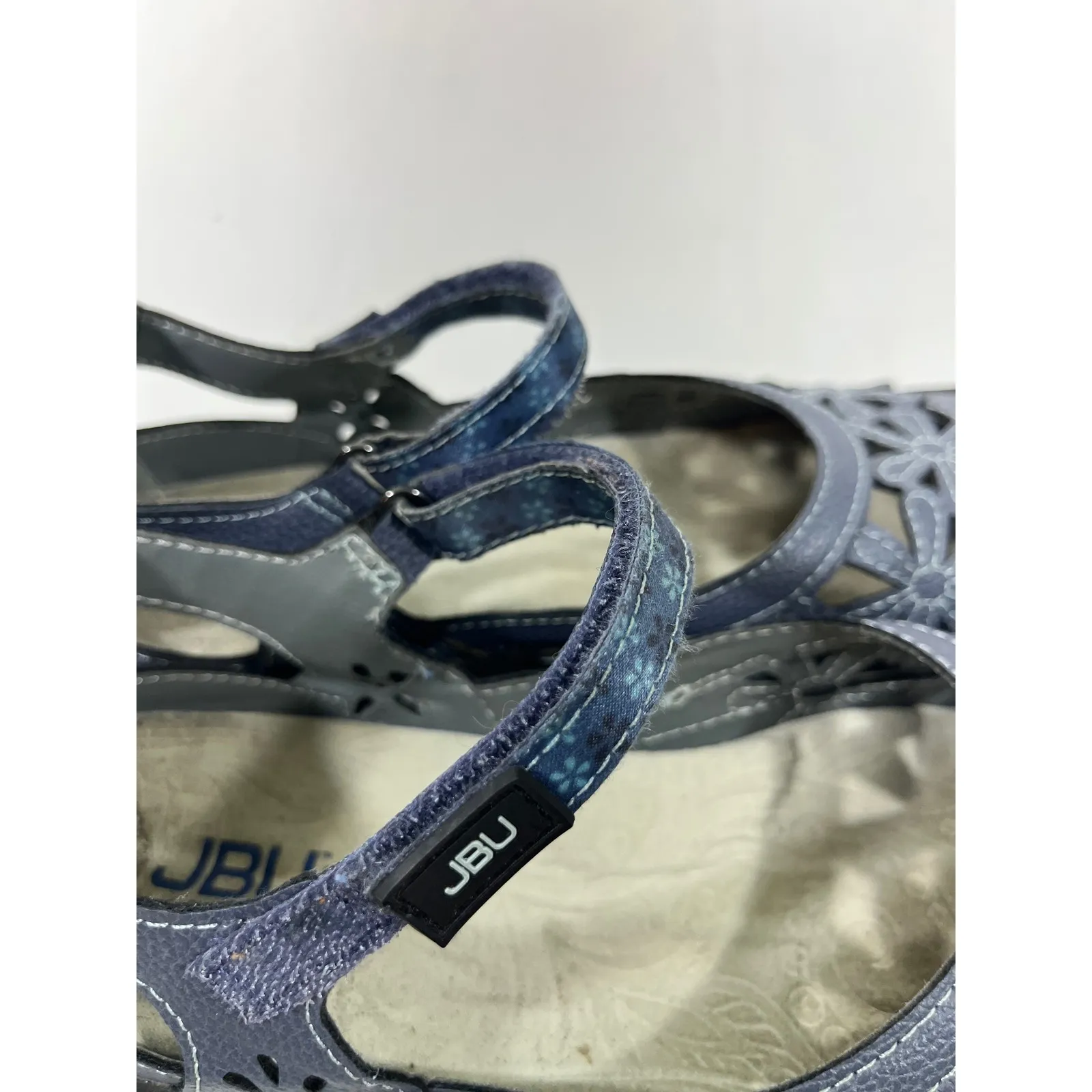 JBU by Jambu Mary Jane Shoes Blue Flower Cutout Comfort Women Cornflower Blue 8 - Image 4