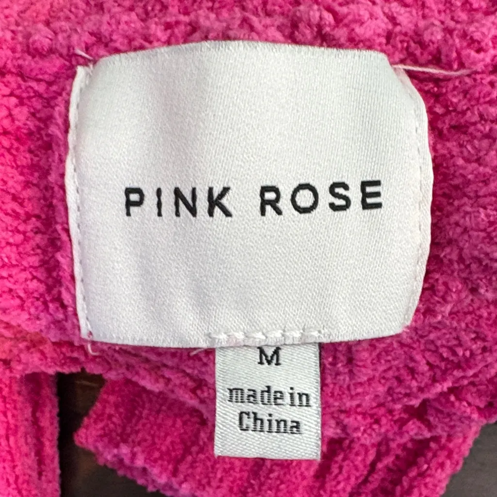 Pink Rose Vibrant Pink Ribbed Turtleneck Sweater - Image 8