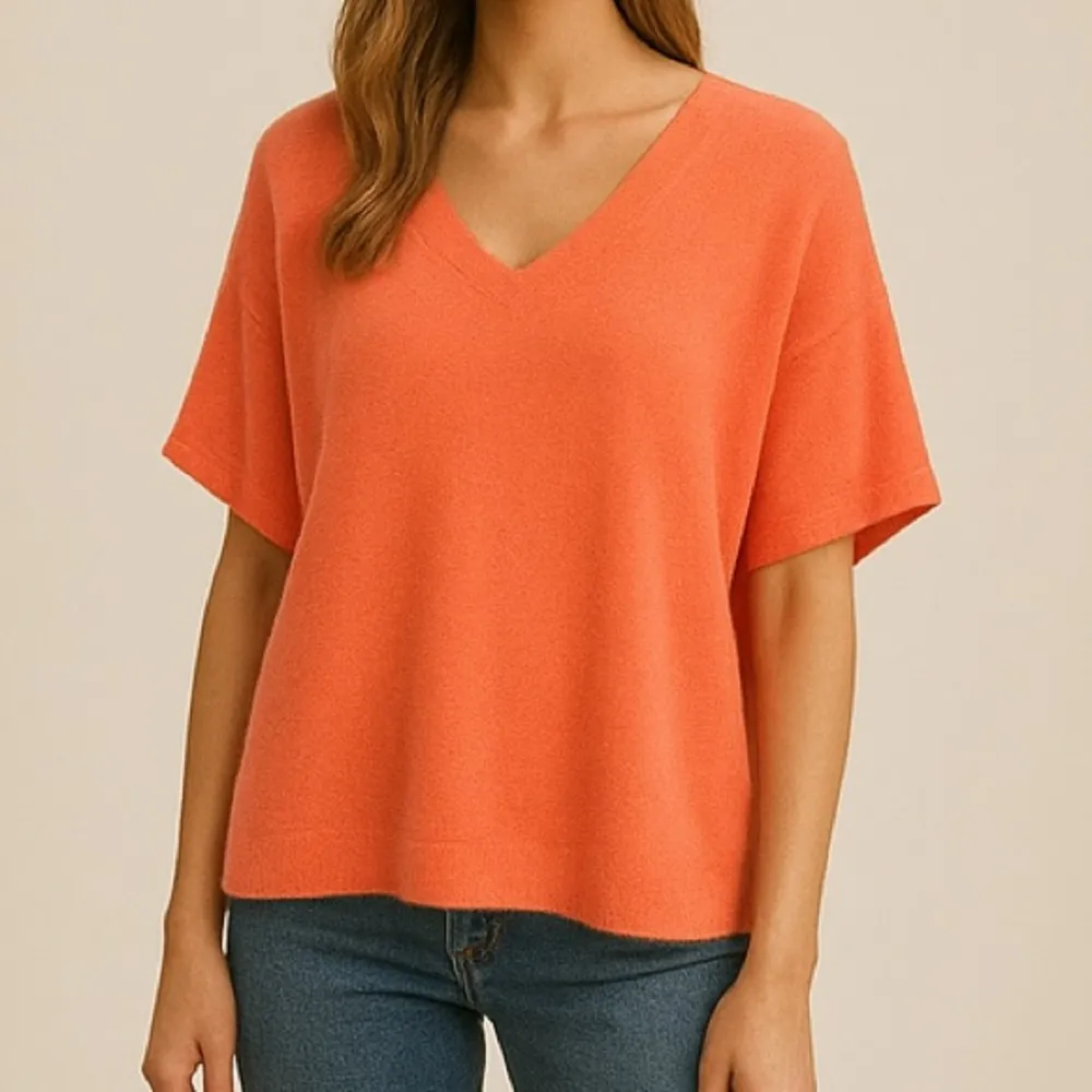 Yolly Italy Coral Alpaca Loose Fit Slouchy Pullover Sweater L Orange Size L - Image 7