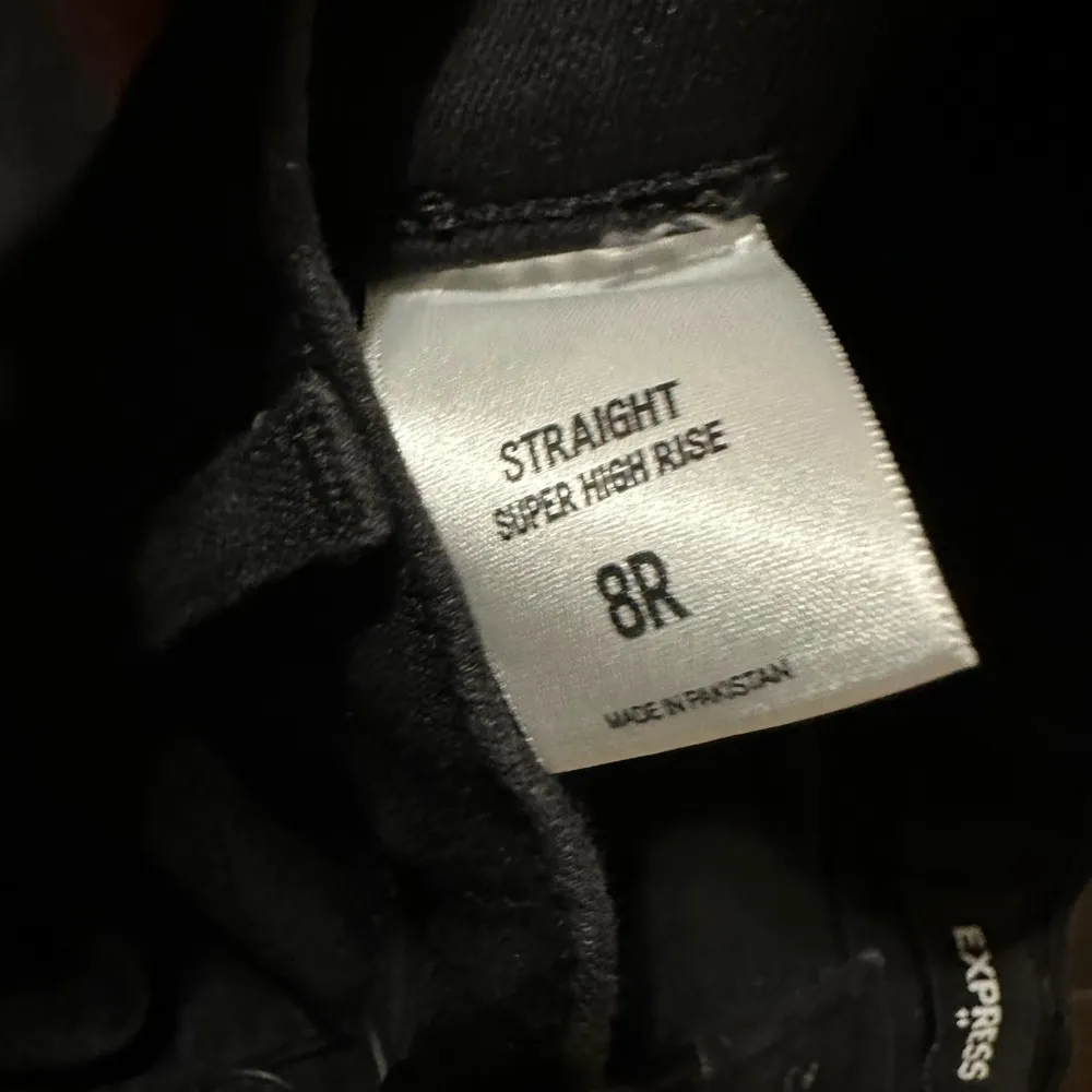 Black Denim Jeans Express button fly size 8 - Image 5