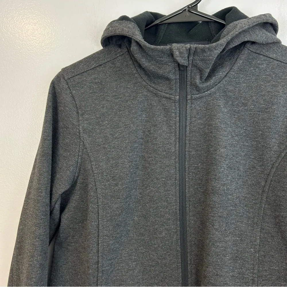Lands End SoftShell Hooded Grey Jacket Size XS - Image 3