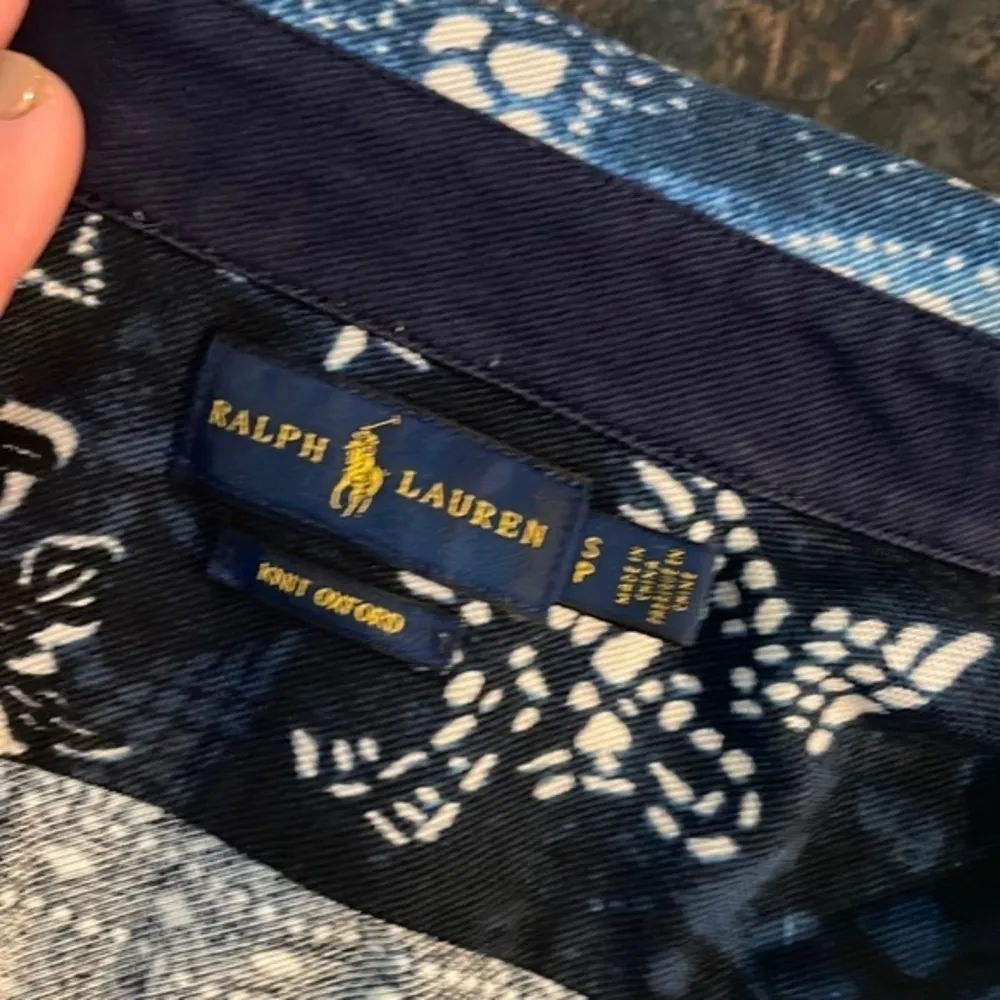 Ralph. Lauren knit, Oxford, floral, print shirt dress. - Image 4