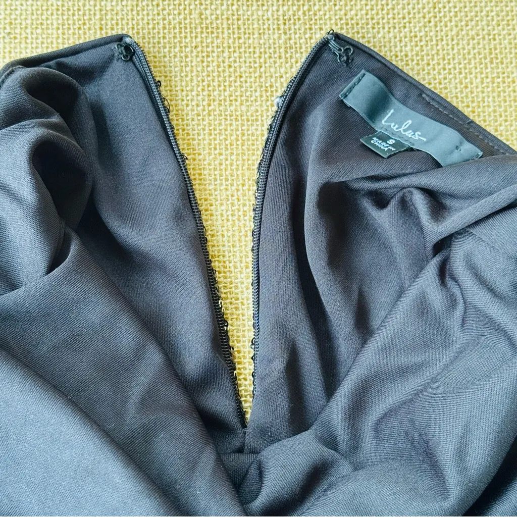 Lulus Spotlight Sparkler Black Sequin Polka Dot Backless Mini Dress Size Small - Image 12