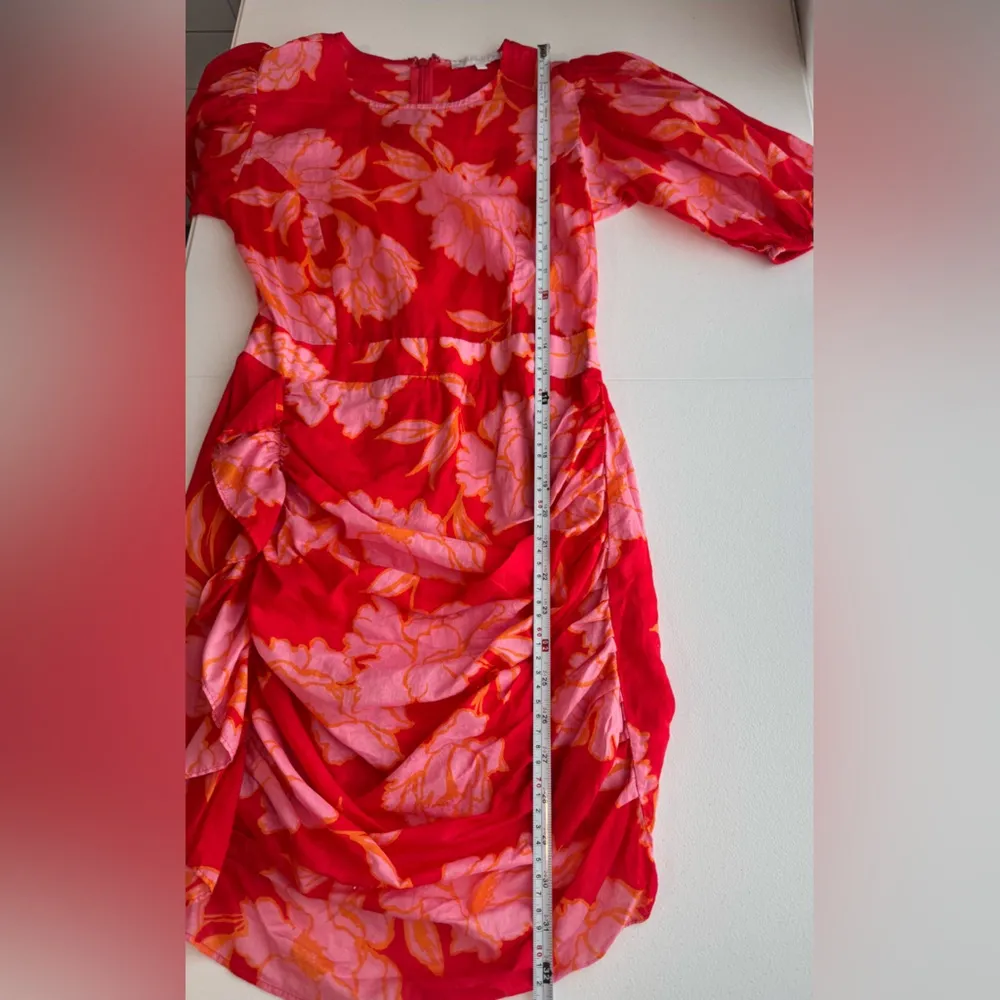 Olivaceous Tropical Print Dress Size Small - Image 4