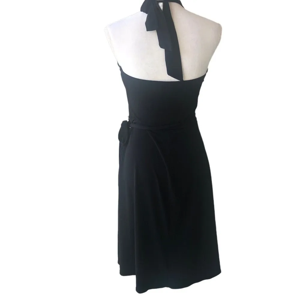 Y2K Apt 9 TRUE Wrap Dress Halter V-Neck W18 - Image 2