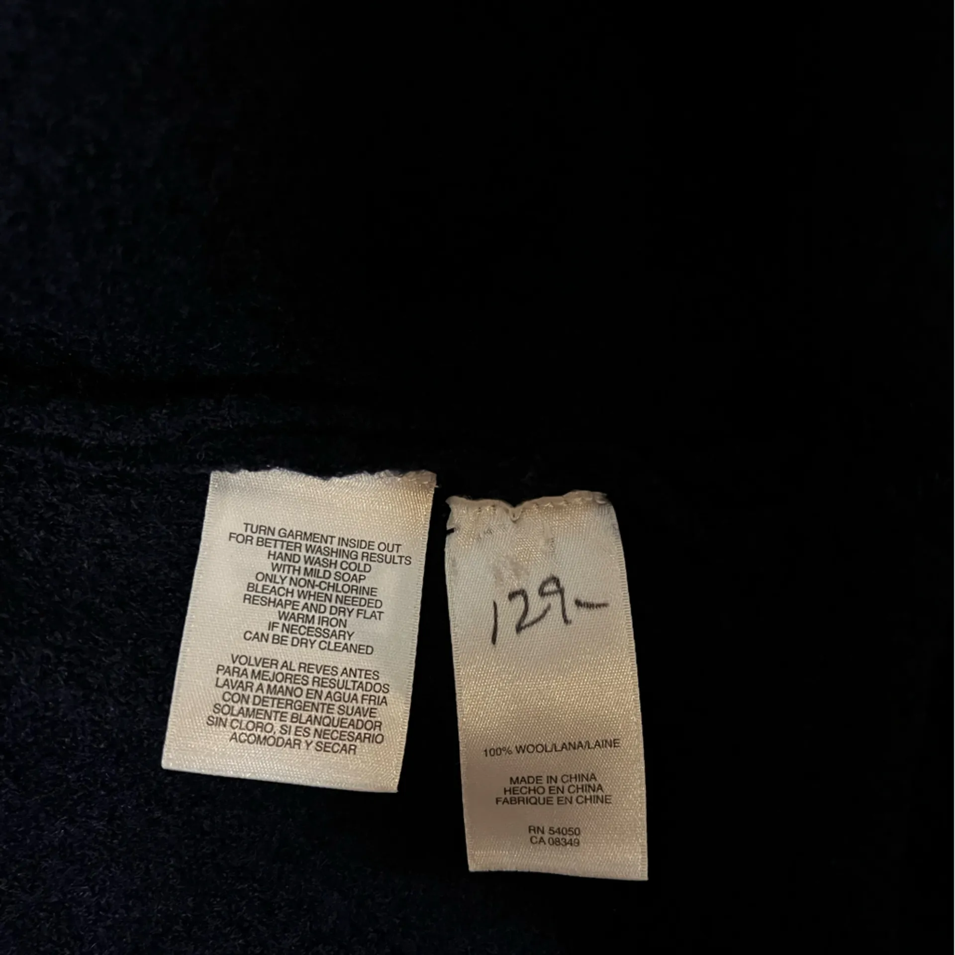 Jones Nee York Petite Small navy‎ peplum wool jacket - Image 5