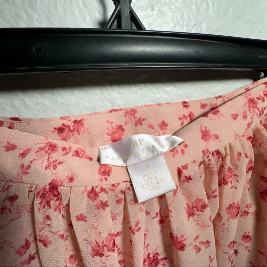 NWT $129 Rachel Parcell • Tiered Midi Skirt • Pink Floral • Small - Image 4