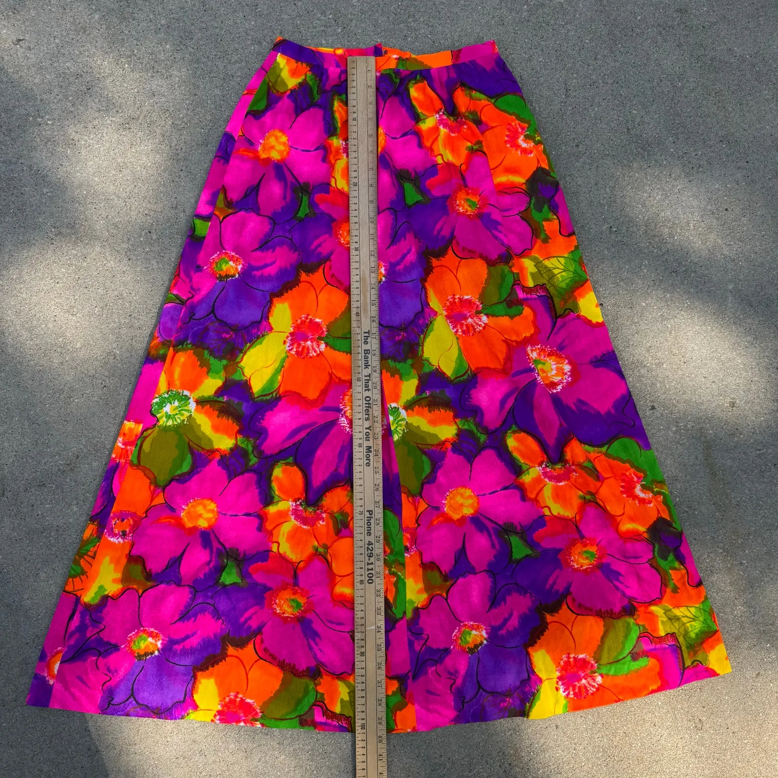 Vintage 60s Floral Psychedelic Dayglo Neon MOD Flower Power A - Image 8