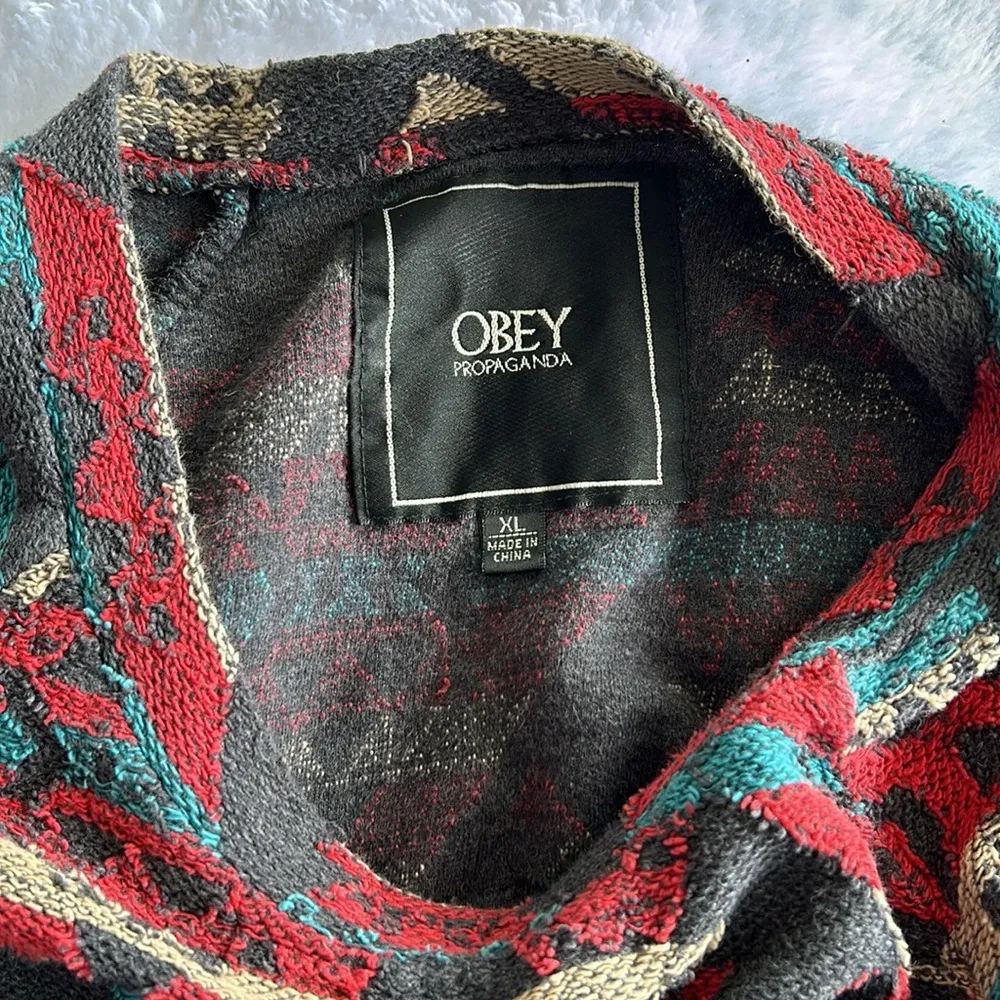 Obey Propaganda | Sweater Size X-Large | Multicolored | Aztec | 100% Cotton | - Image 5