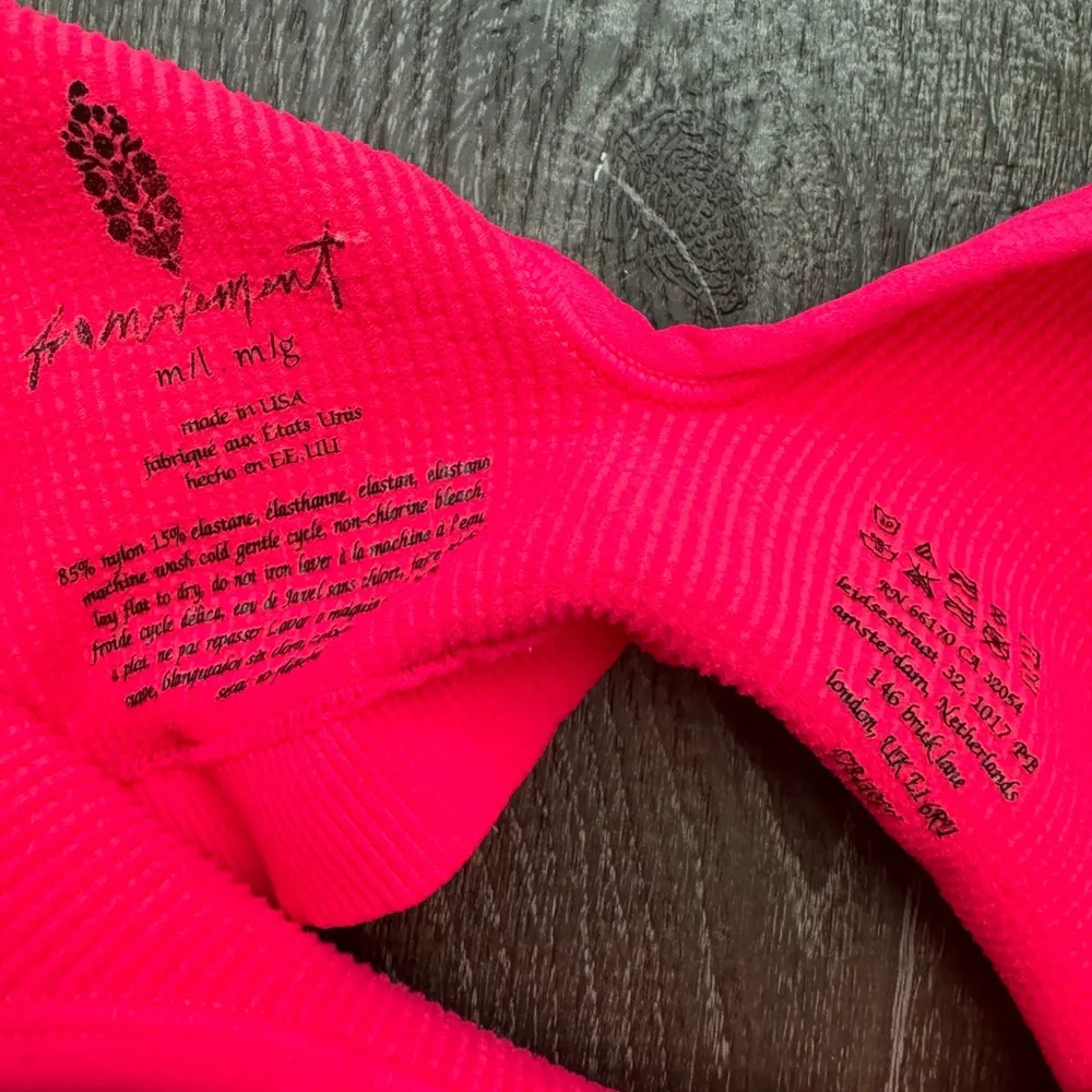 Free people movement crop top bra Hot pink - Image 3
