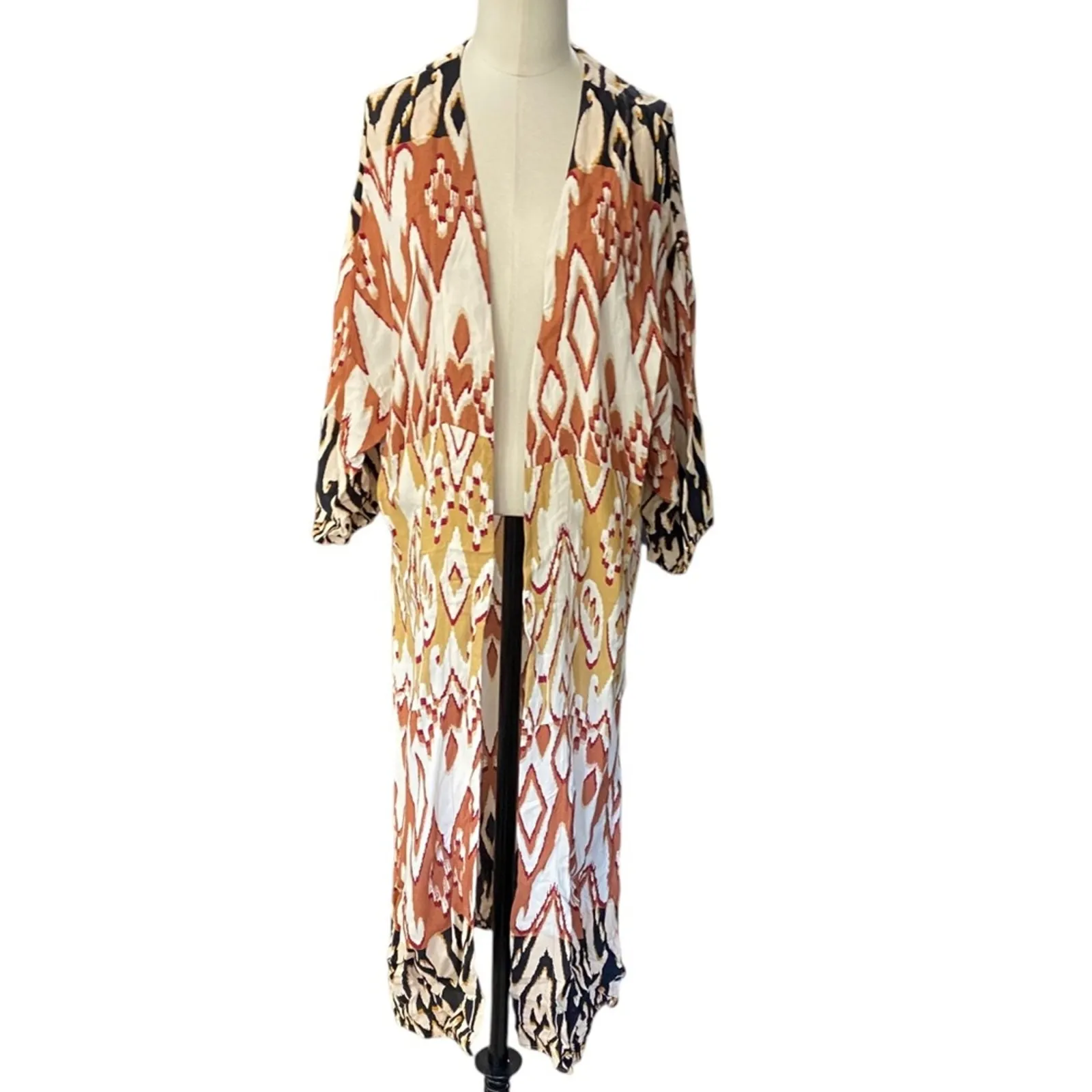 Evereve MILA Multicolor Geometric Open Cardigan Kimino cover up duster Size XS/S - Image 5