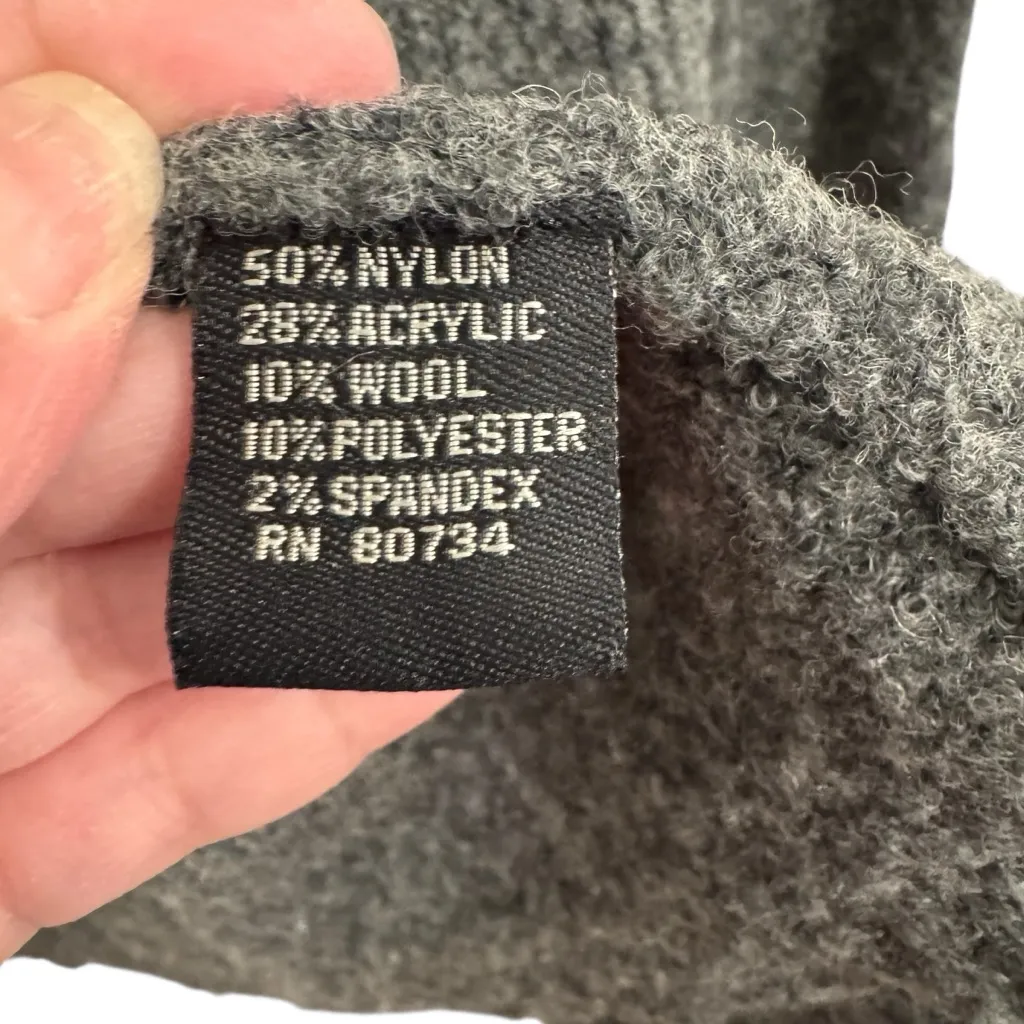 BCBGMAXAZRIA  Gray Button Down Wool Blend Sweater - Image 4