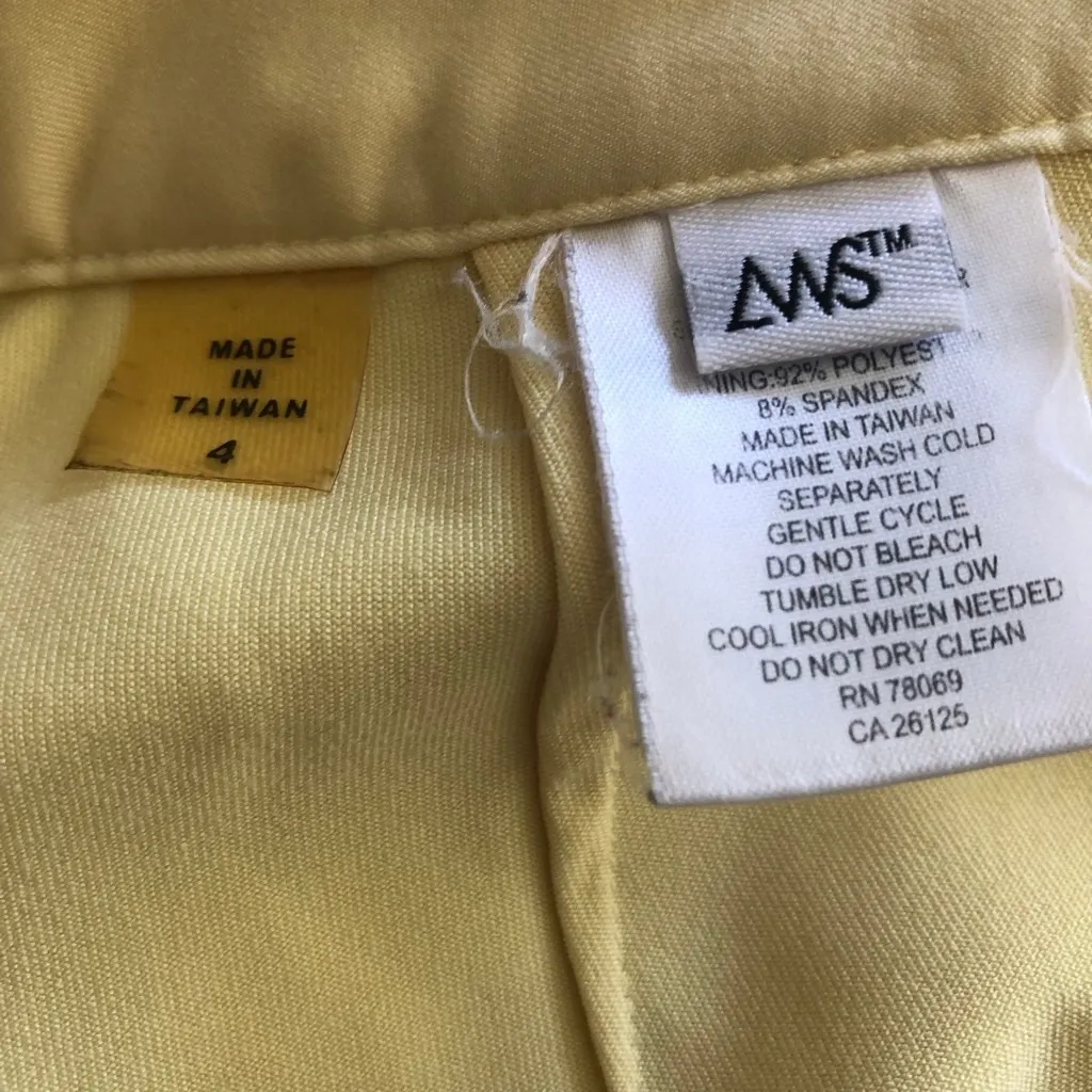 Vintage Ashworth Y2K Micro Mini Skort Built-In Shorts Banana Yellow Women’s sz 4 - Image 7
