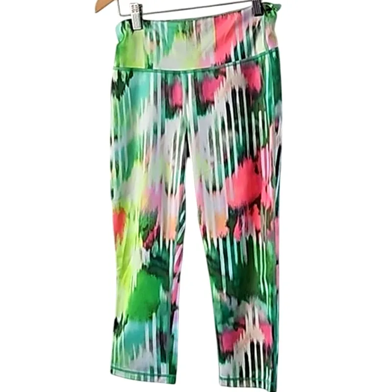 Athleta Bright Multi-Colored Active Capri Legging - Size Medium, Style 438856 - Image 3