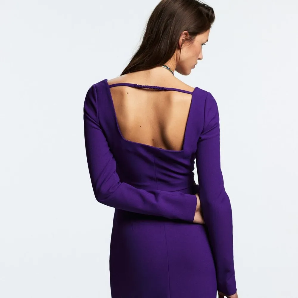 NWT ZARA CROPPED TOP PURPLE BLOGGERS FAV LONG SLEEVE - Image 4