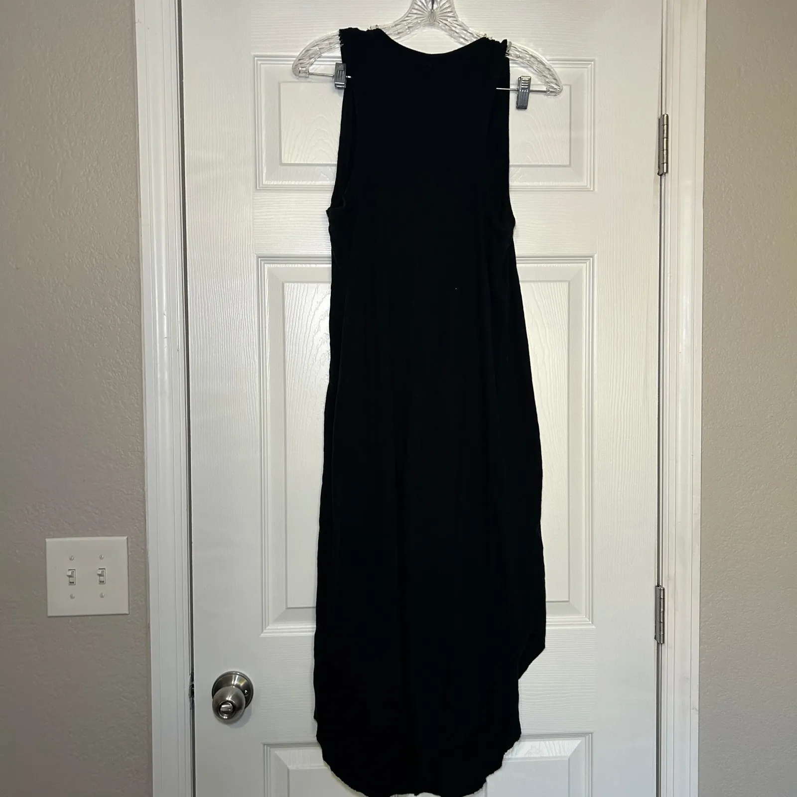 Z supply black maxi tank dress women's medium casual lounge minimal basic summer - Image 8