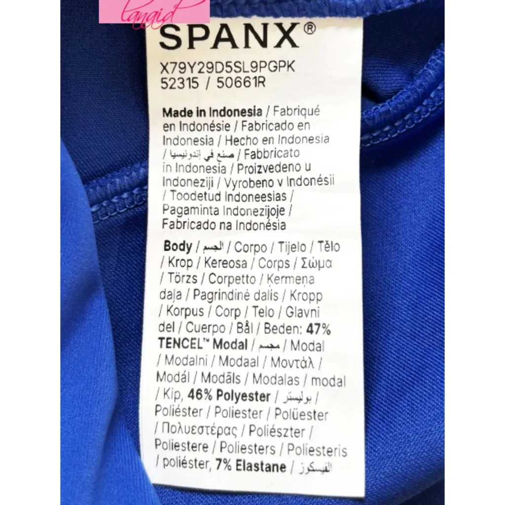 Spanx AirEssentials Skort Cerulean Blue High-Rise Waist Travel Shorts Skirt M - Image 14