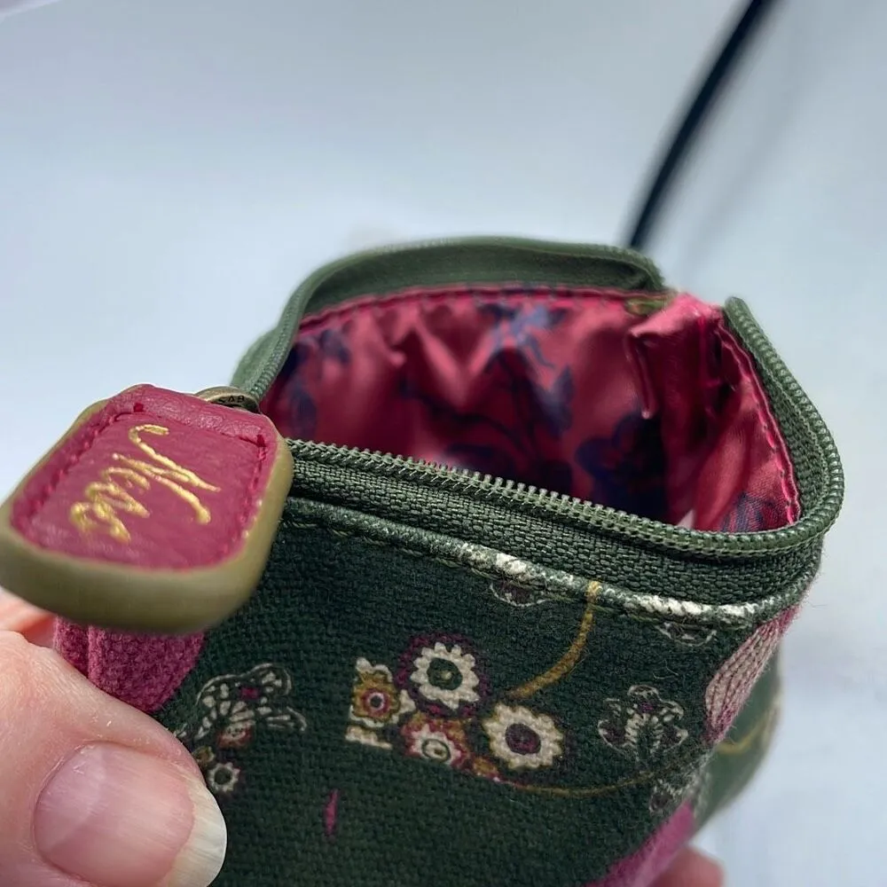 Ness of Scotland small floral logo coin purse. Green - Image 3