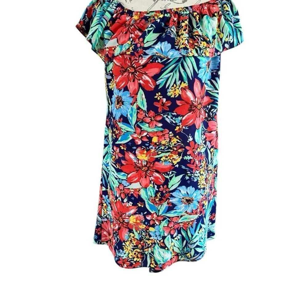 Chetta B Red and Blue Ruffled Tiered Sundress - Image 2