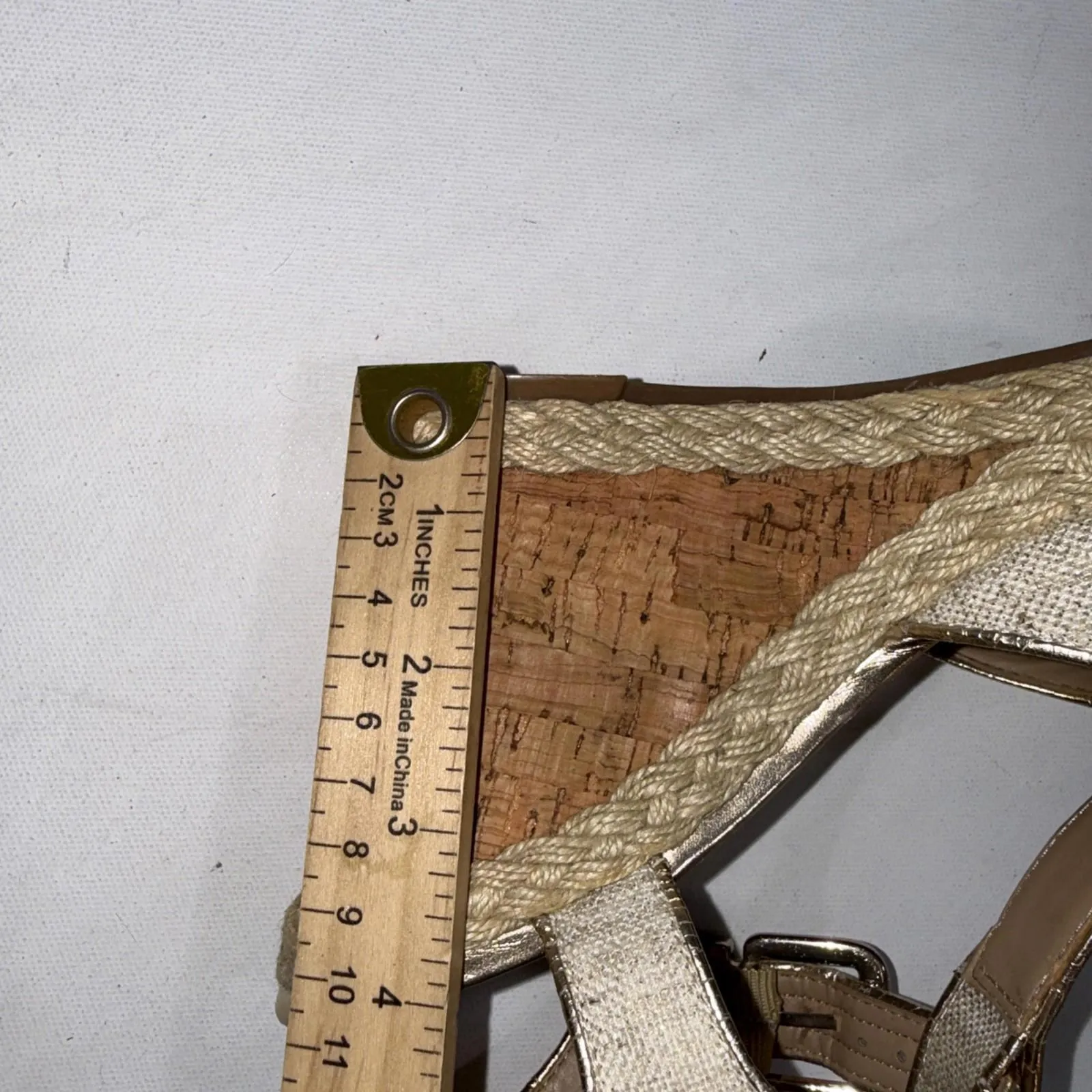 Antonio Melani Minimalist Espadrille Wedge Old Money Peep Toe Buckle Sandals 8.5 - Image 15