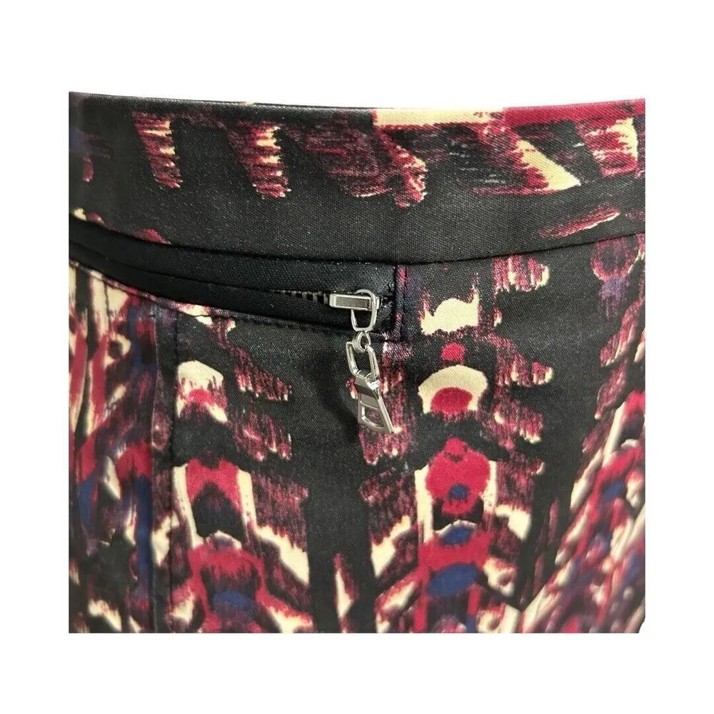 H&M 12 Multicolor‎ Mini Skirt Tribal Print Zip Stretch Boho Casual Festival Chic - Image 8