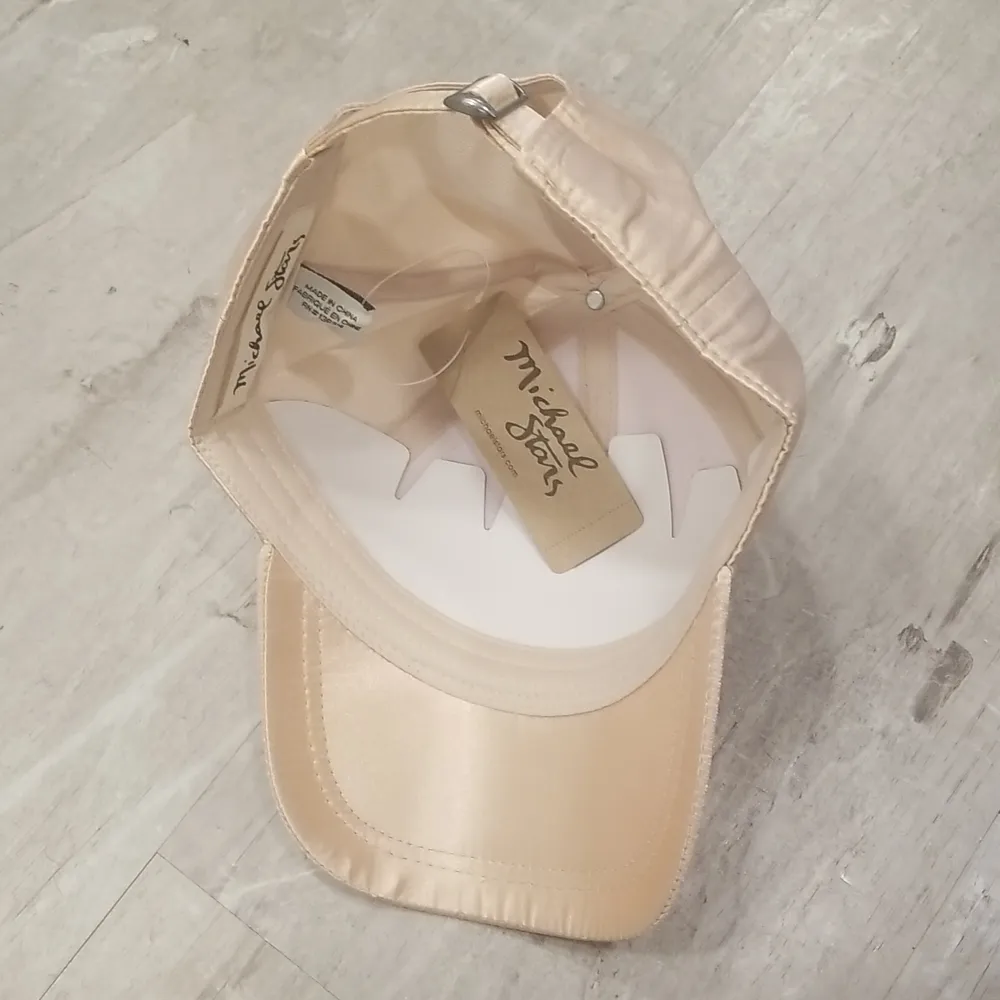 💕MICHAEL STARS💕 Satin Dreams Baseball Cap ~ Gold NWT - Image 13