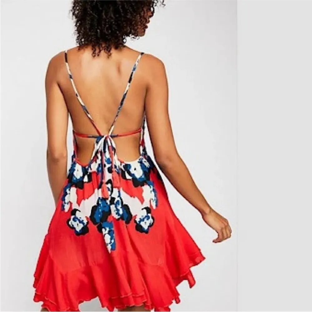 Free People Sweet Lucy slip dress cherry kiss summer festival size medium - Image 3