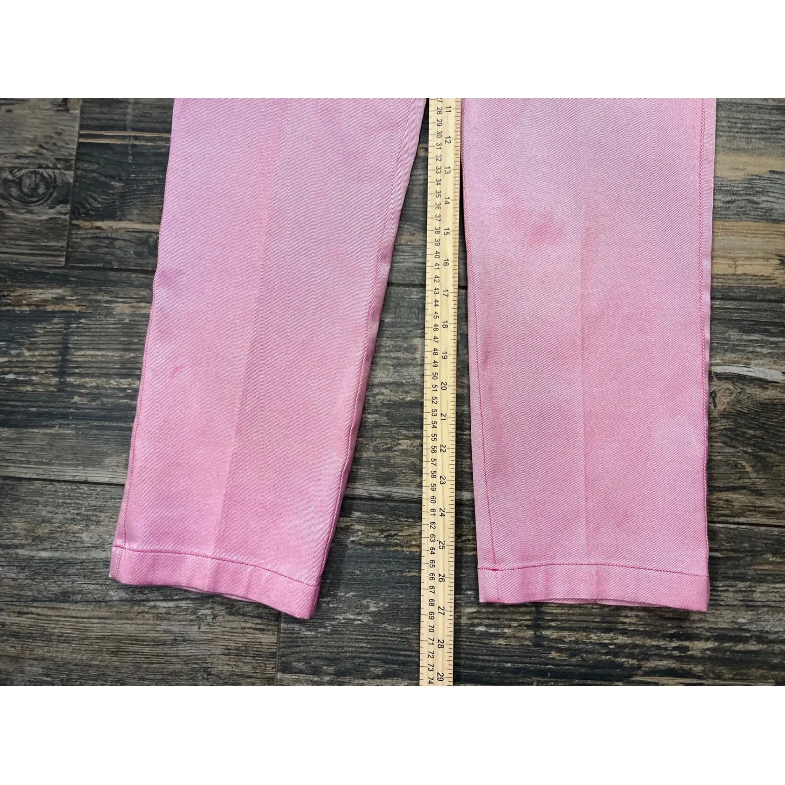 St. John Sport Pants Size‎ 4 Metallic Shine Pink High Waist Straight Leg Dress - Image 5