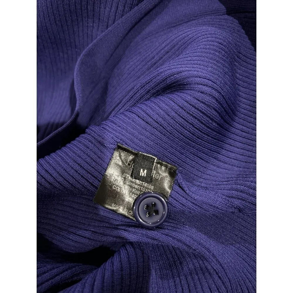 Holzweiler Vibi Foled Neck Knit Cardigan Sweater Purple Womens Size Medium - Image 11