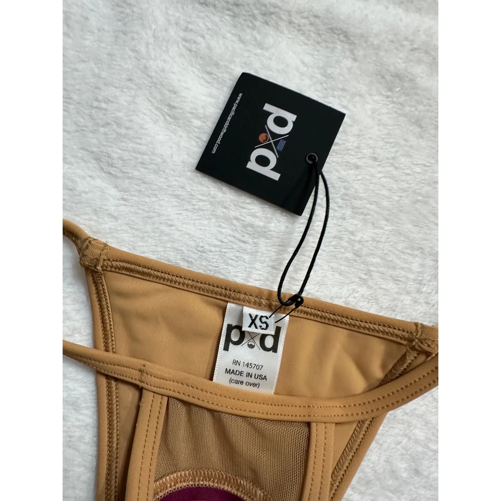 Pacific & Driftwood Taste the Rainbow Bikini Bottom Tan Womans XS NWT - Image 2