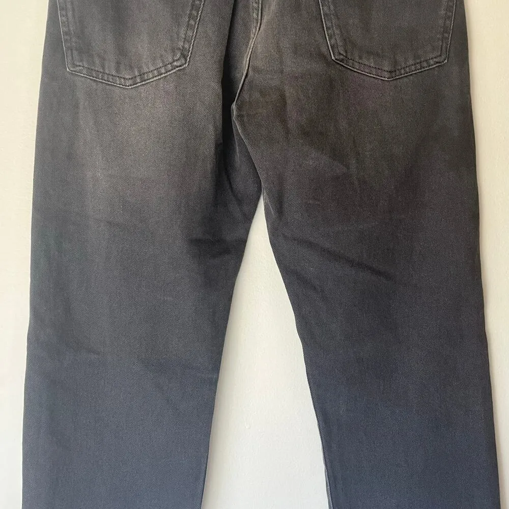 NWT! Zara Straight Leg Dark Gray High Rise Jean Size 4 - Image 9