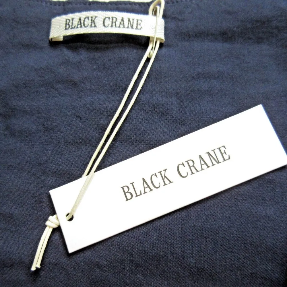 NWT Black Crane Parachute Midi in Navy Blue Textured Cotton Tank Dress XS - Image 8