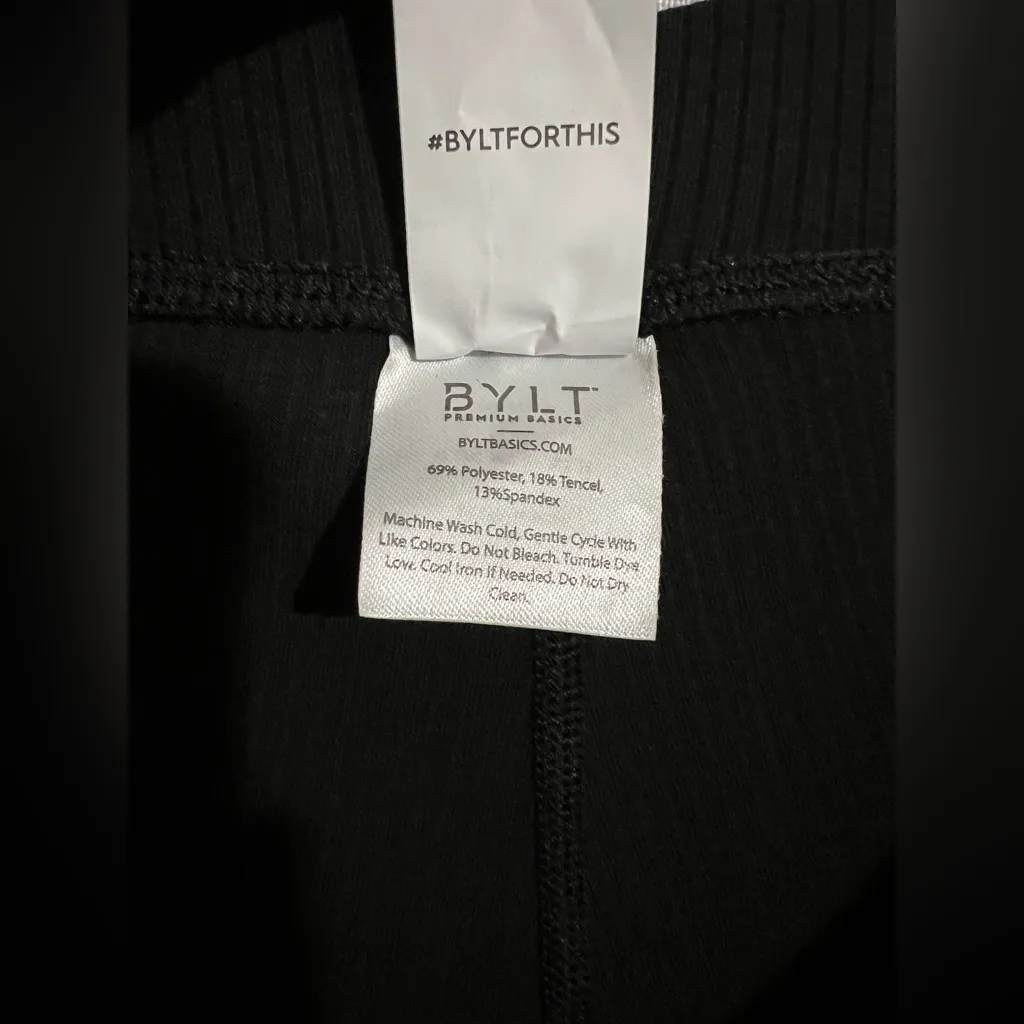 BYLT Ribbed Leggings Womens Black Size M - Image 7