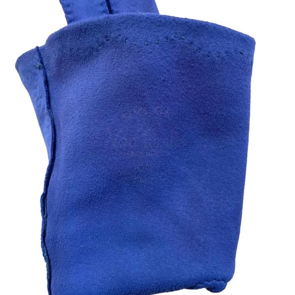 Vintage Van Raalte Blue Beaded Scalloped Women's Gauntlet Gloves 1950s - Image 4